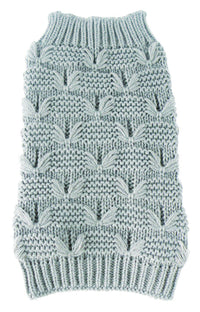 Pet Life ® Butterfly Stitched Heavy Cable Knitted Fashion Turtle Neck Dog Sweater - BIG FRENCHIES