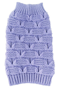 Pet Life ® Butterfly Stitched Heavy Cable Knitted Fashion Turtle Neck Dog Sweater - BIG FRENCHIES