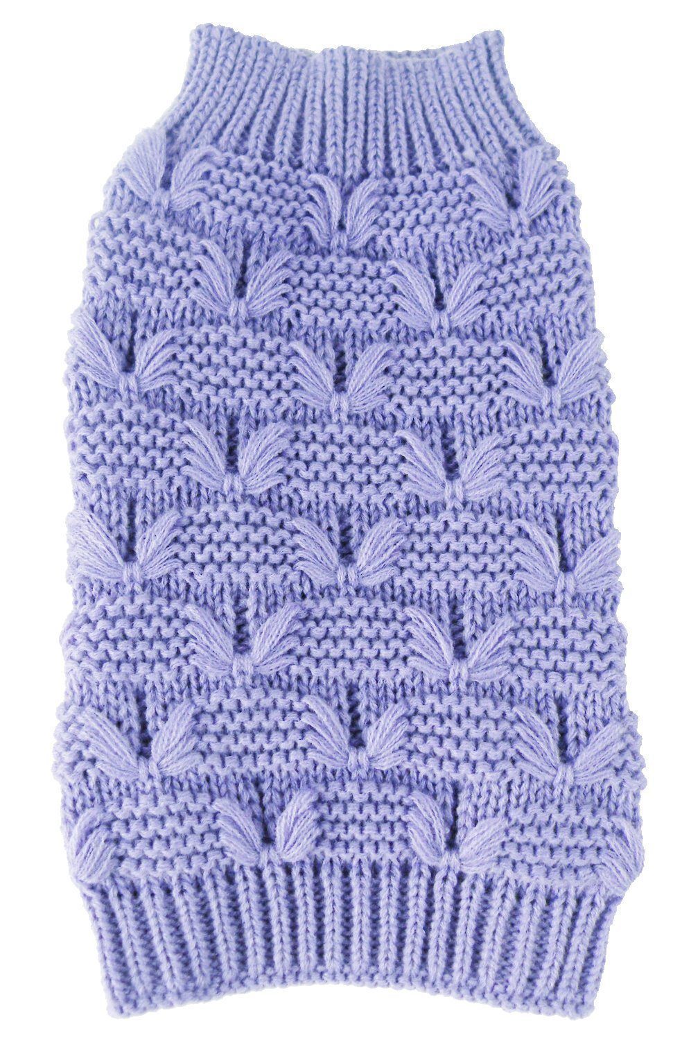 Pet Life ® Butterfly Stitched Heavy Cable Knitted Fashion Turtle Neck Dog Sweater - BIG FRENCHIES