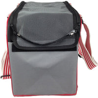 Pet Life ® 'Candy Cane' striped Fashion Designer Travel Pet Dog Carrier - BIG FRENCHIES