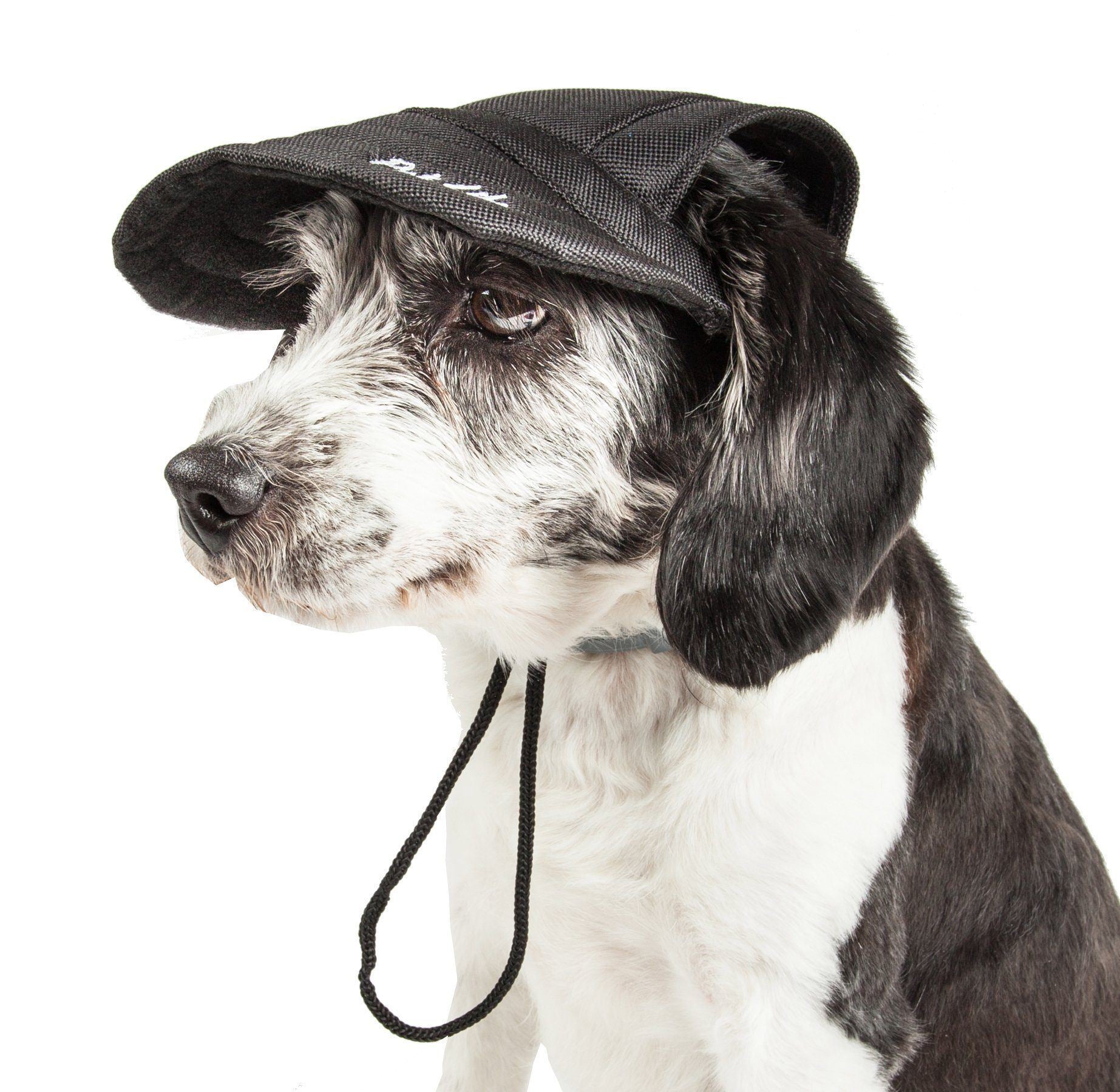 Pet Life ® 'Cap-Tivating' UV Protectant Adjustable Fashion Dog Hat Cap - BIG FRENCHIES