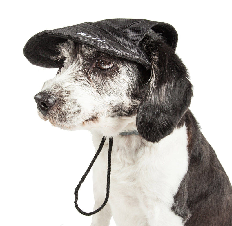 Pet Life ® 'Cap-Tivating' UV Protectant Adjustable Fashion Dog Hat Cap - BIG FRENCHIES