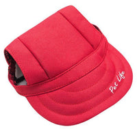 Pet Life ® 'Cap-Tivating' UV Protectant Adjustable Fashion Dog Hat Cap - BIG FRENCHIES