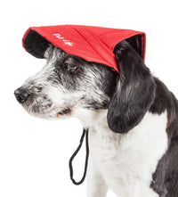 Pet Life ® 'Cap-Tivating' UV Protectant Adjustable Fashion Dog Hat Cap - BIG FRENCHIES