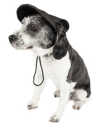 Pet Life ® 'Cap-Tivating' UV Protectant Adjustable Fashion Dog Hat Cap - BIG FRENCHIES