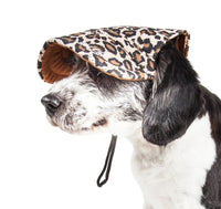 Pet Life ® 'Cheetah Bonita' Cheetah Patterned Uv Protectant Adjustable Fashion Dog Hat Cap - BIG FRENCHIES