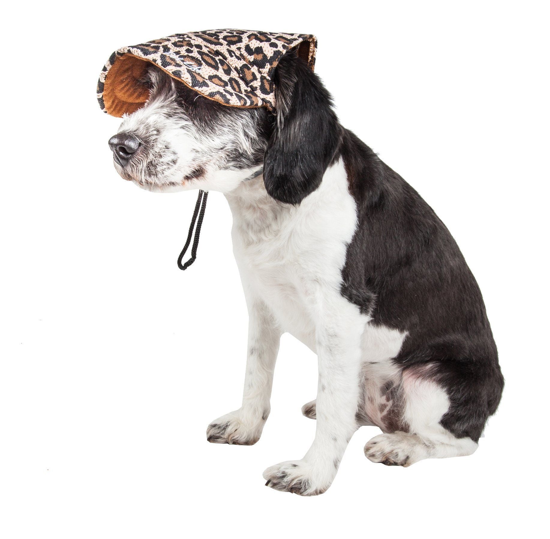 Pet Life ® 'Cheetah Bonita' Cheetah Patterned Uv Protectant Adjustable Fashion Dog Hat Cap - BIG FRENCHIES