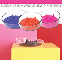 Pet Life ® 'Cirlicue' Mountain Shaped Modern Slow Feeding Pet Bowl - BIG FRENCHIES