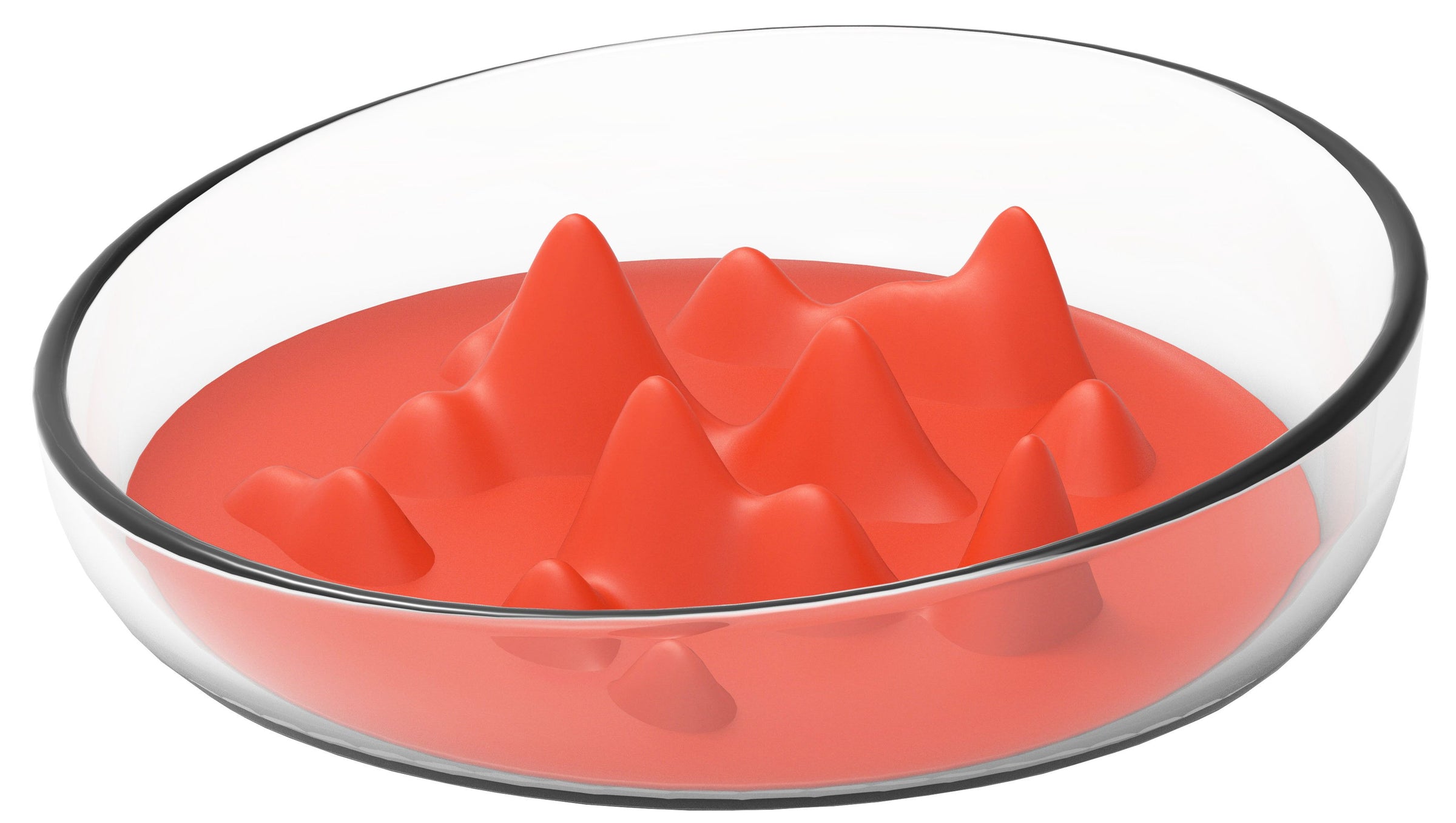 Pet Life ® 'Cirlicue' Mountain Shaped Modern Slow Feeding Pet Bowl - BIG FRENCHIES