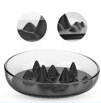 Pet Life ® 'Cirlicue' Mountain Shaped Modern Slow Feeding Pet Bowl - BIG FRENCHIES