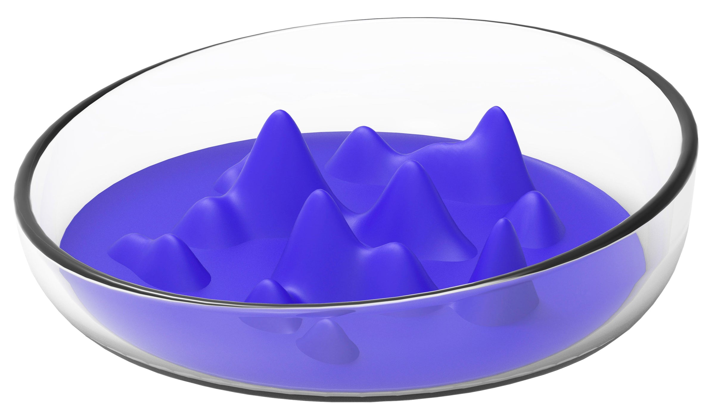 Pet Life ® 'Cirlicue' Mountain Shaped Modern Slow Feeding Pet Bowl - BIG FRENCHIES