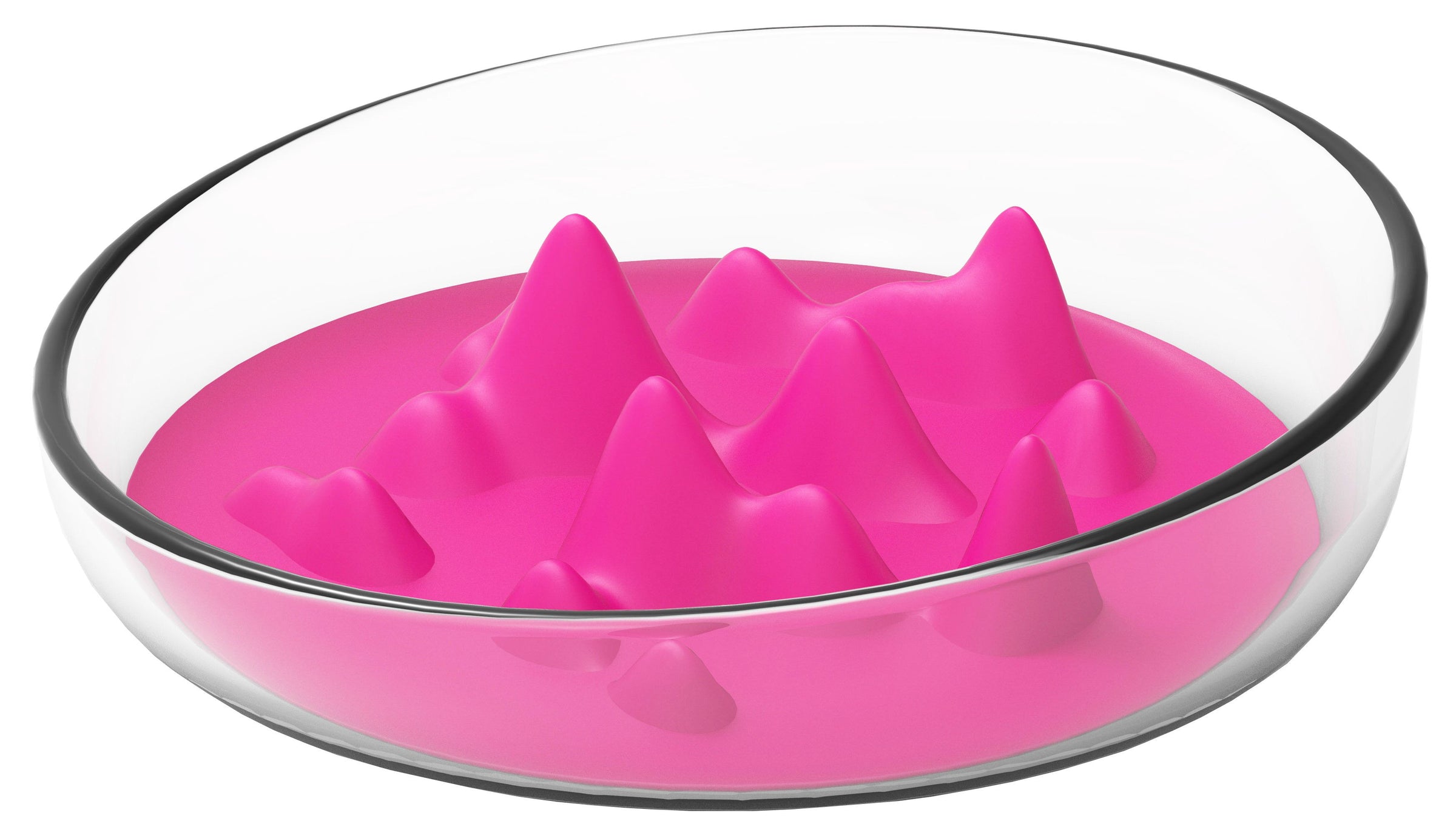 Pet Life ® 'Cirlicue' Mountain Shaped Modern Slow Feeding Pet Bowl - BIG FRENCHIES