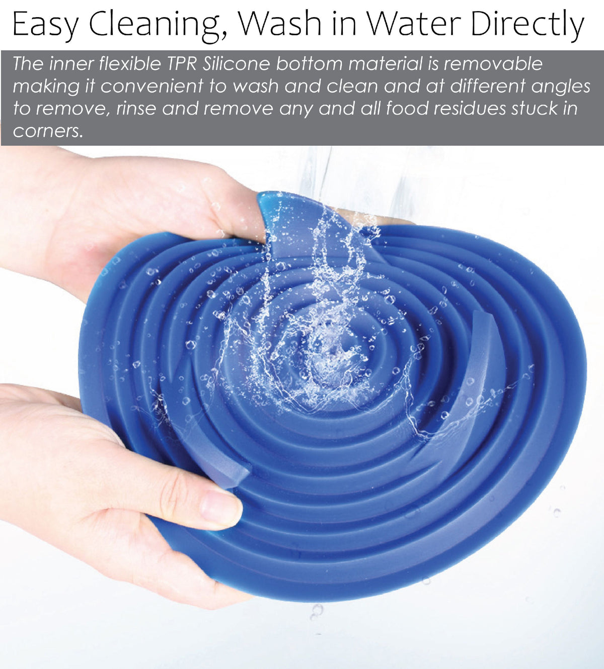 Pet Life ® 'Cirlicue' Mountain Shaped Modern Slow Feeding Pet Bowl - BIG FRENCHIES