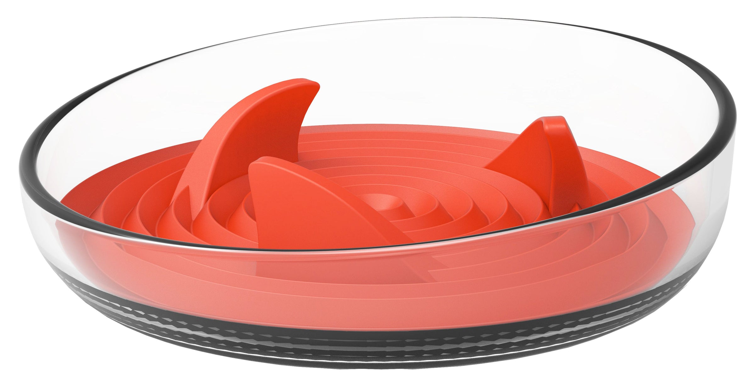 Pet Life ® 'Cirlicue' Shark Fin Shaped Modern Slow Feeding Pet Bowl - BIG FRENCHIES