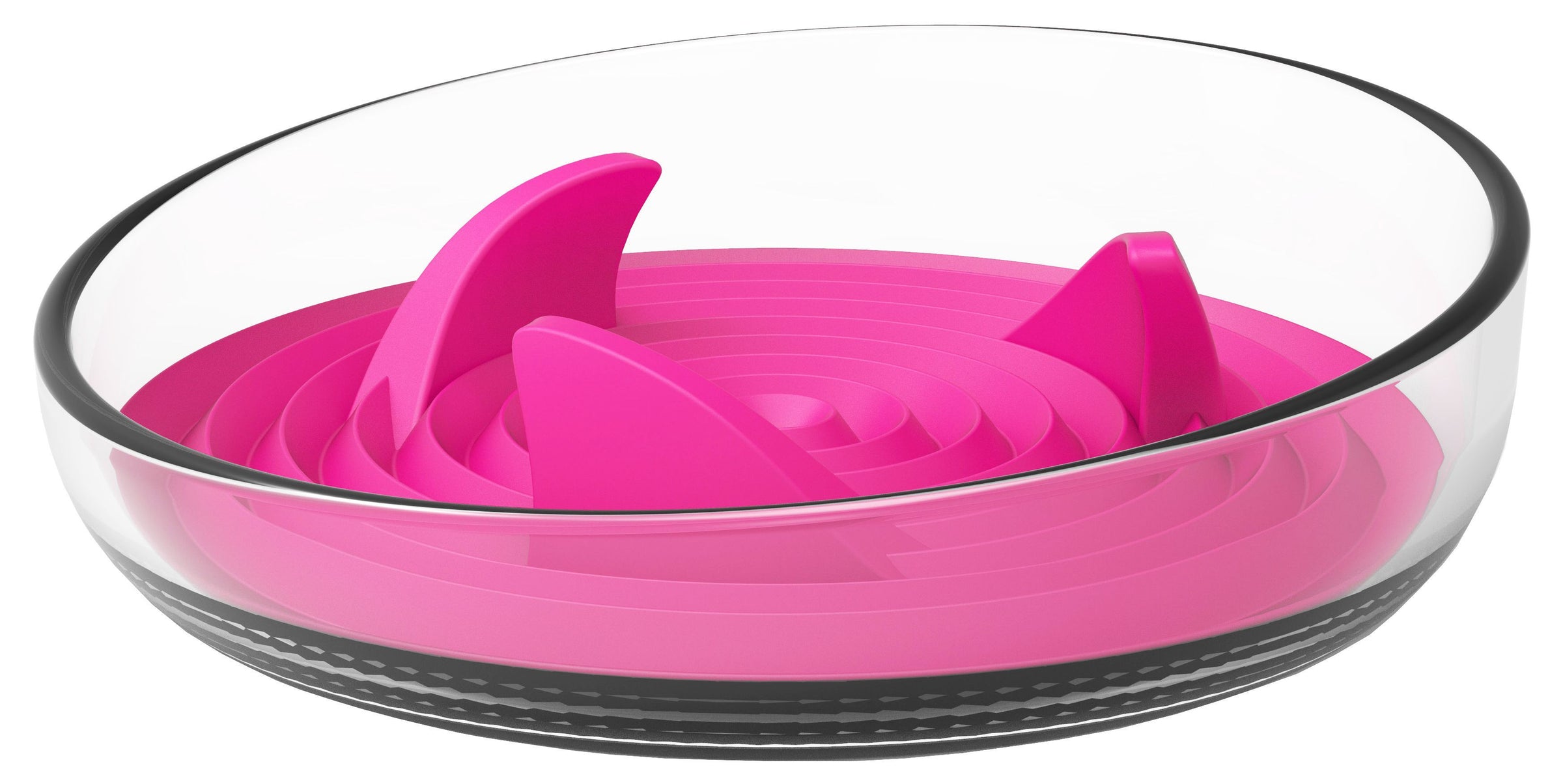 Pet Life ® 'Cirlicue' Shark Fin Shaped Modern Slow Feeding Pet Bowl - BIG FRENCHIES