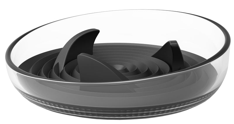 Pet Life ® 'Cirlicue' Shark Fin Shaped Modern Slow Feeding Pet Bowl - BIG FRENCHIES