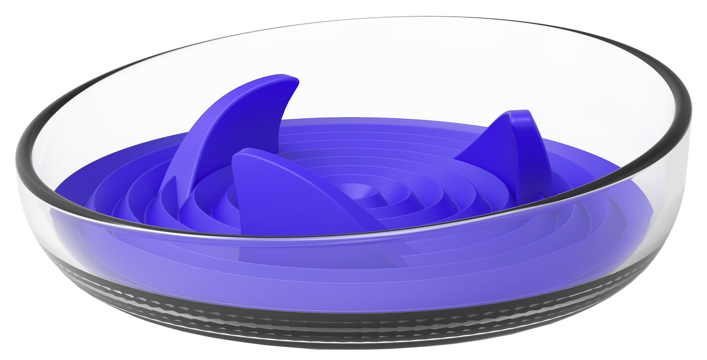 Pet Life ® 'Cirlicue' Shark Fin Shaped Modern Slow Feeding Pet Bowl - BIG FRENCHIES