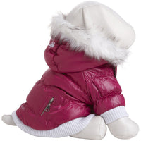Pet Life ® Classic Metallic Fashion 3M Insulated Dog Coat Parka w/ Removable Hood - BIG FRENCHIES