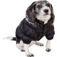 Pet Life ® Classic Metallic Fashion 3M Insulated Dog Coat Parka w/ Removable Hood - BIG FRENCHIES