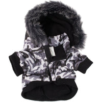 Pet Life ® Classic Metallic Fashion 3M Insulated Dog Coat Parka w/ Removable Hood - BIG FRENCHIES