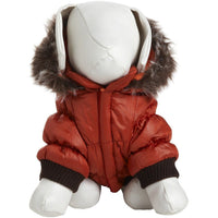 Pet Life ® Classic Metallic Fashion 3M Insulated Dog Coat Parka w/ Removable Hood - BIG FRENCHIES