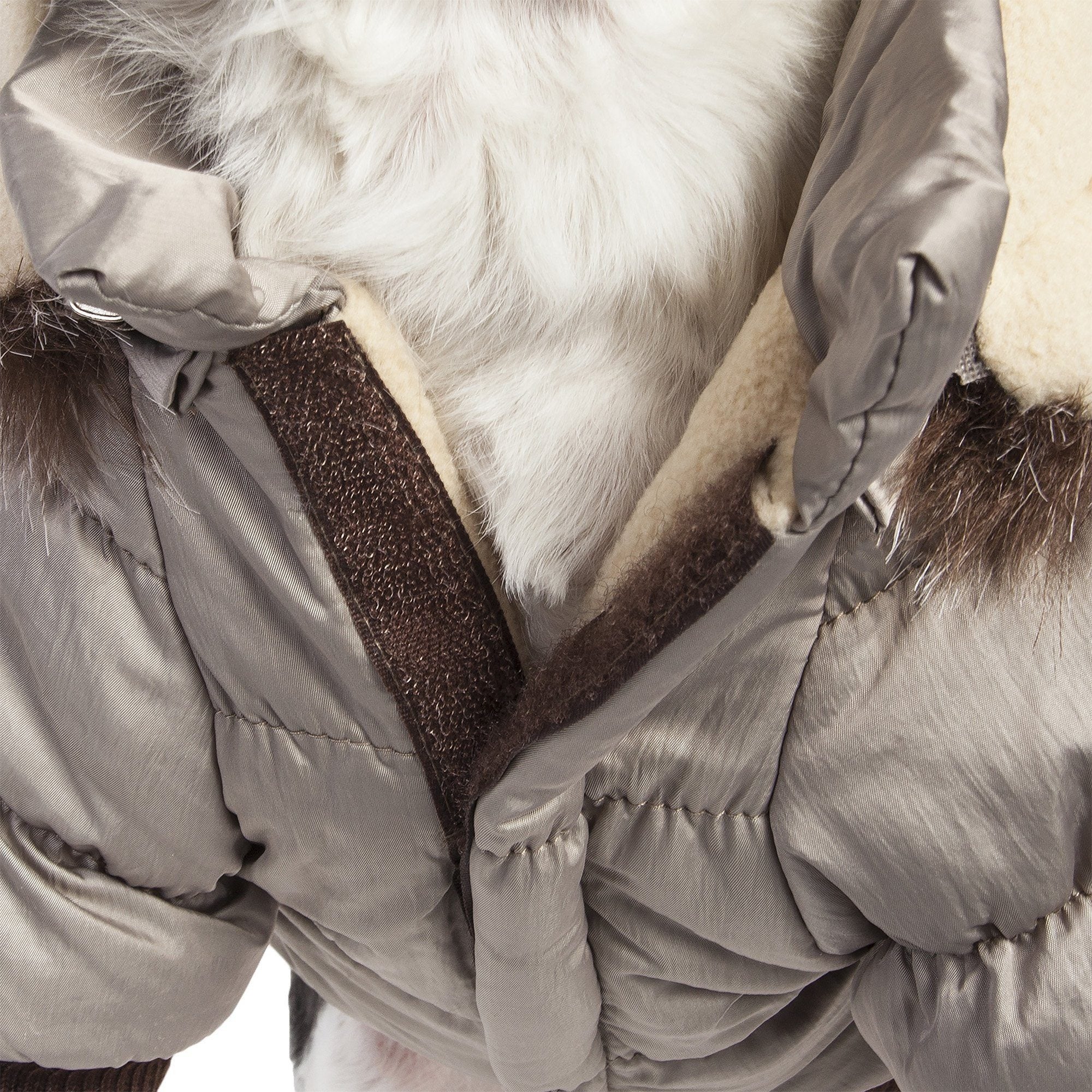Pet Life ® Classic Metallic Fashion 3M Insulated Dog Coat Parka w/ Removable Hood - BIG FRENCHIES