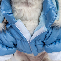 Pet Life ® Classic Metallic Fashion 3M Insulated Dog Coat Parka w/ Removable Hood - BIG FRENCHIES