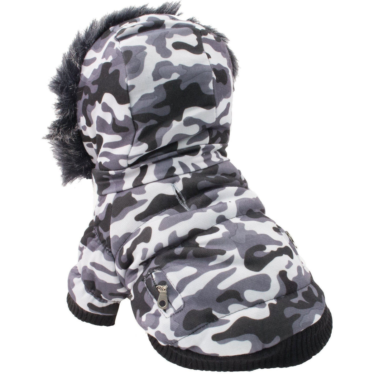 Pet Life ® Classic Metallic Fashion 3M Insulated Dog Coat Parka w/ Removable Hood - BIG FRENCHIES