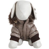 Pet Life ® Classic Metallic Fashion 3M Insulated Dog Coat Parka w/ Removable Hood - BIG FRENCHIES