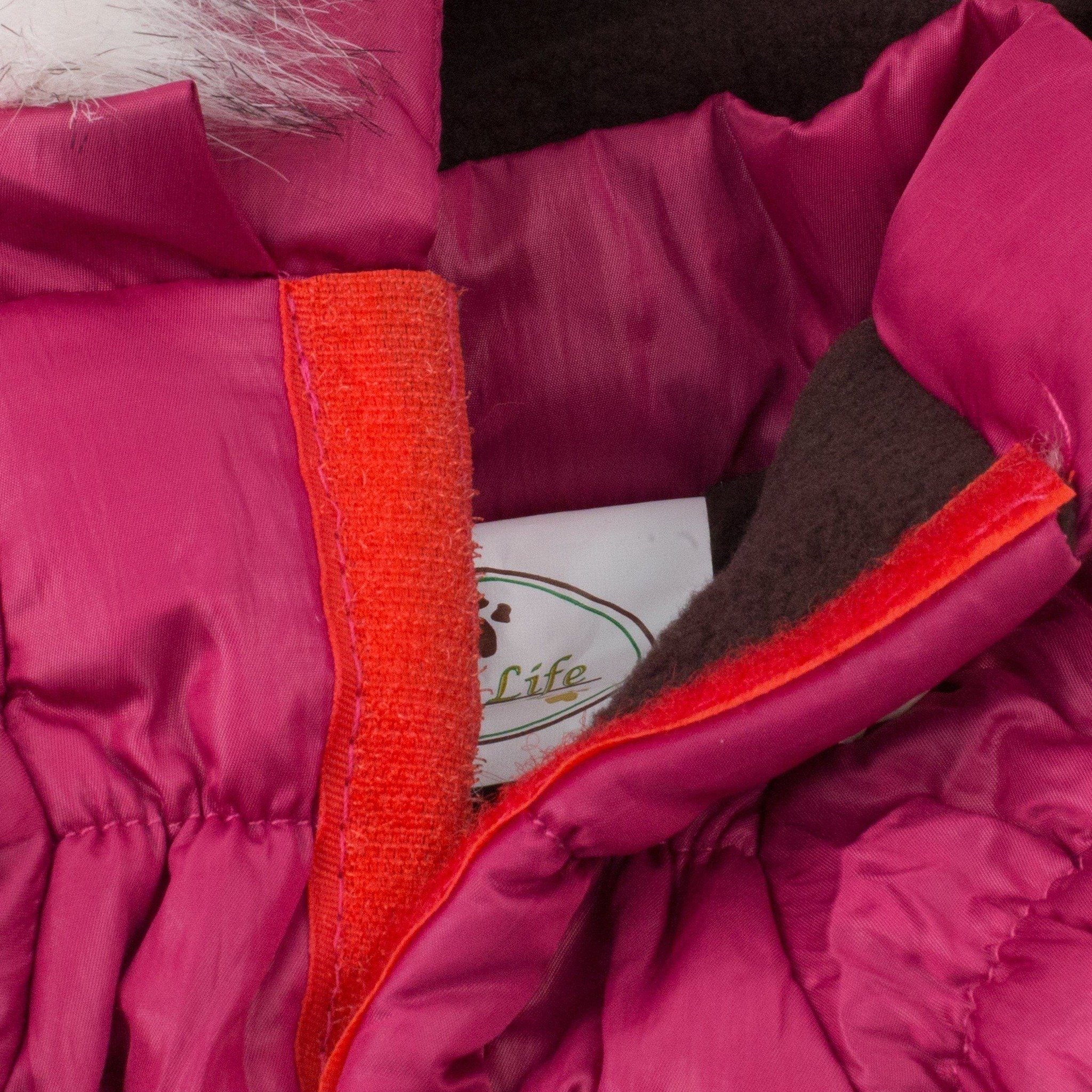 Pet Life ® Classic Metallic Fashion 3M Insulated Dog Coat Parka w/ Removable Hood - BIG FRENCHIES