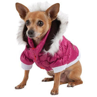 Pet Life ® Classic Metallic Fashion 3M Insulated Dog Coat Parka w/ Removable Hood - BIG FRENCHIES