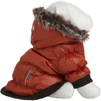 Pet Life ® Classic Metallic Fashion 3M Insulated Dog Coat Parka w/ Removable Hood - BIG FRENCHIES