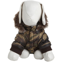 Pet Life ® Classic Metallic Fashion 3M Insulated Dog Coat Parka w/ Removable Hood - BIG FRENCHIES