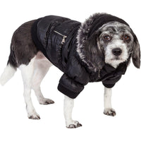 Pet Life ® Classic Metallic Fashion 3M Insulated Dog Coat Parka w/ Removable Hood - BIG FRENCHIES