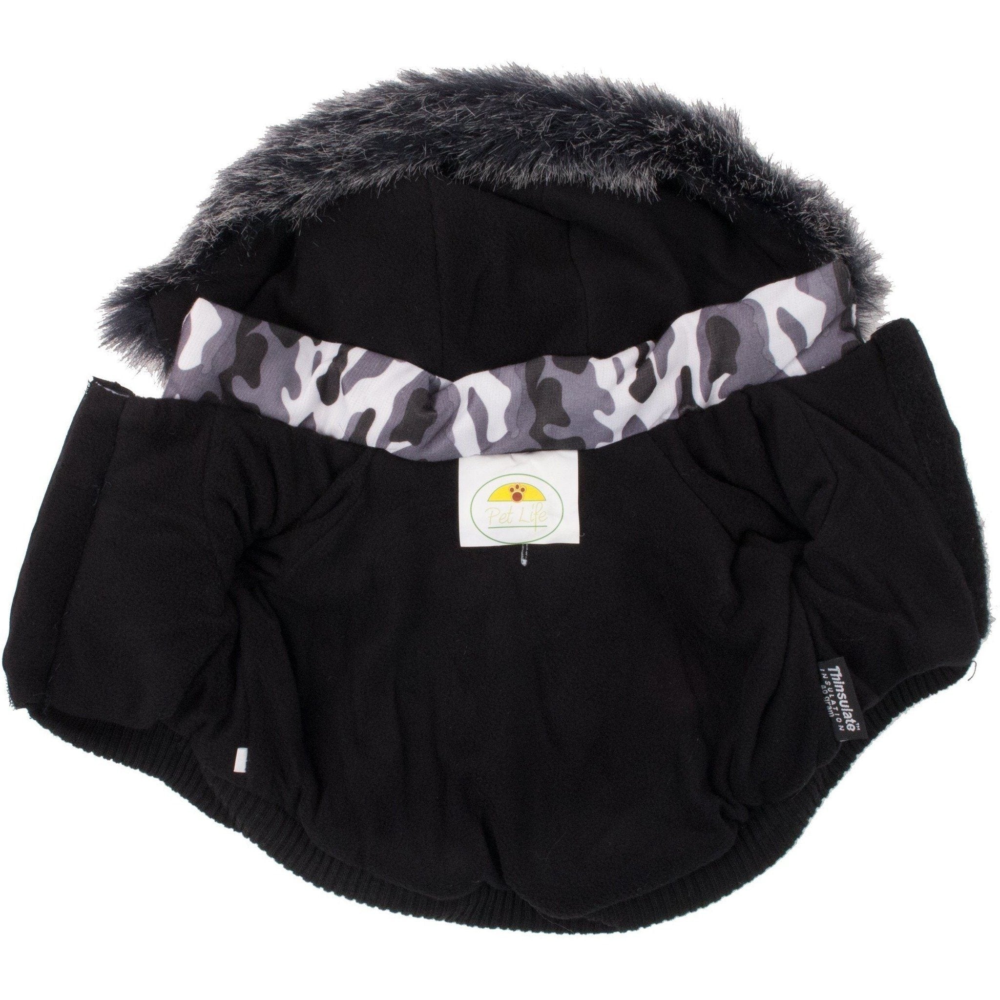 Pet Life ® Classic Metallic Fashion 3M Insulated Dog Coat Parka w/ Removable Hood - BIG FRENCHIES