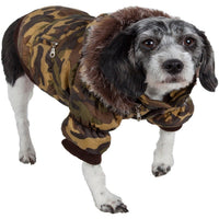 Pet Life ® Classic Metallic Fashion 3M Insulated Dog Coat Parka w/ Removable Hood - BIG FRENCHIES