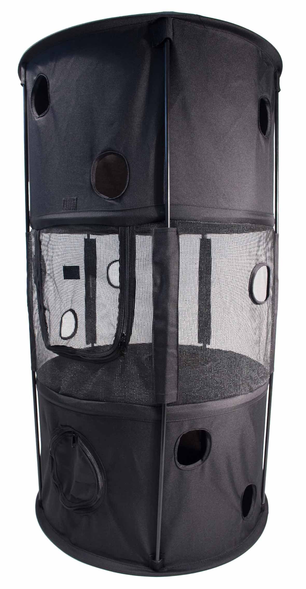 Pet Life ® 'Climber-Tree' Play-Active Travel Collapsible Lightweight Kitty Cat Tree House Lounger - BIG FRENCHIES