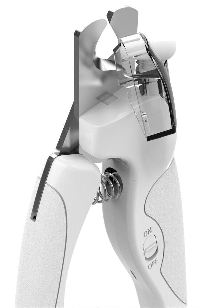 Pet Life ® 'Clip-Tronic' LED Lighting and USB Charging Precision Cat and Dog Nail Clipper - BIG FRENCHIES