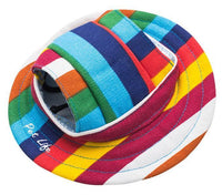 Pet Life ® 'Colorfur' UV Protectant Adjustable Fashion Canopy Brimmed Dog Hat Cap - BIG FRENCHIES