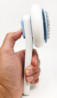 Pet Life ® 'Concepto' Modern Bristle Grooming Pet Deshedder Comb - BIG FRENCHIES