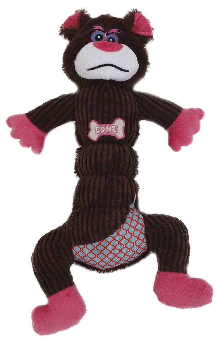 Pet Life ® 'Cuddle Plush' Mesh and Plush Squeaking Dog Toy - BIG FRENCHIES
