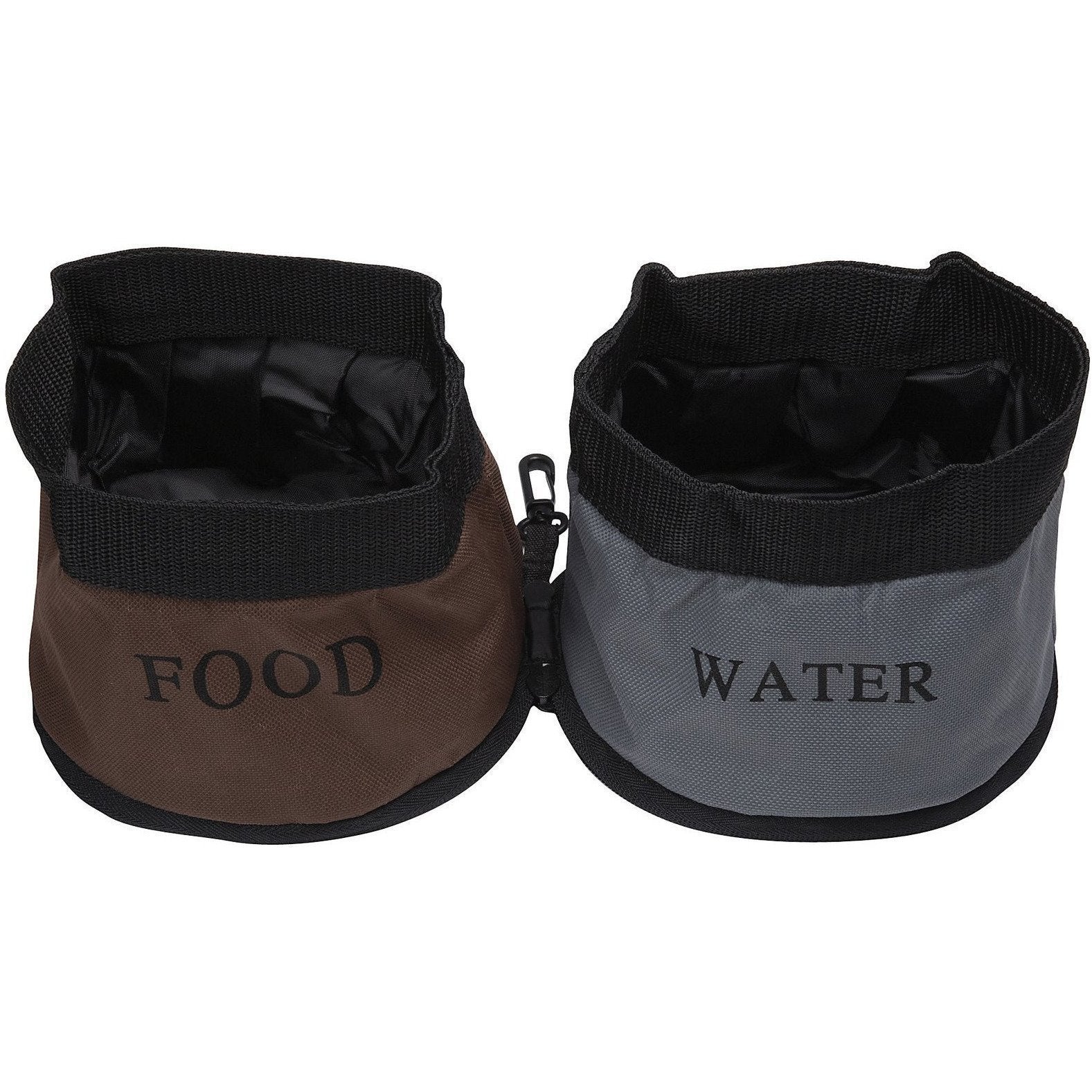 Pet Life ® 'Dual Folding' Food and Water Collapsible Pet Travel Cat and Dog Bowl - BIG FRENCHIES