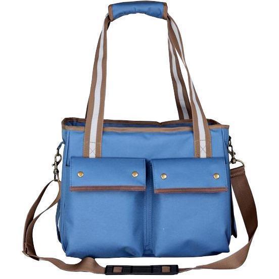 Pet Life ® Dual Snap Pocketed Fashion Designer Canvas Travel Pet Dog Carrier - BIG FRENCHIES