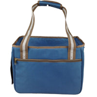 Pet Life ® Dual Snap Pocketed Fashion Designer Canvas Travel Pet Dog Carrier - BIG FRENCHIES