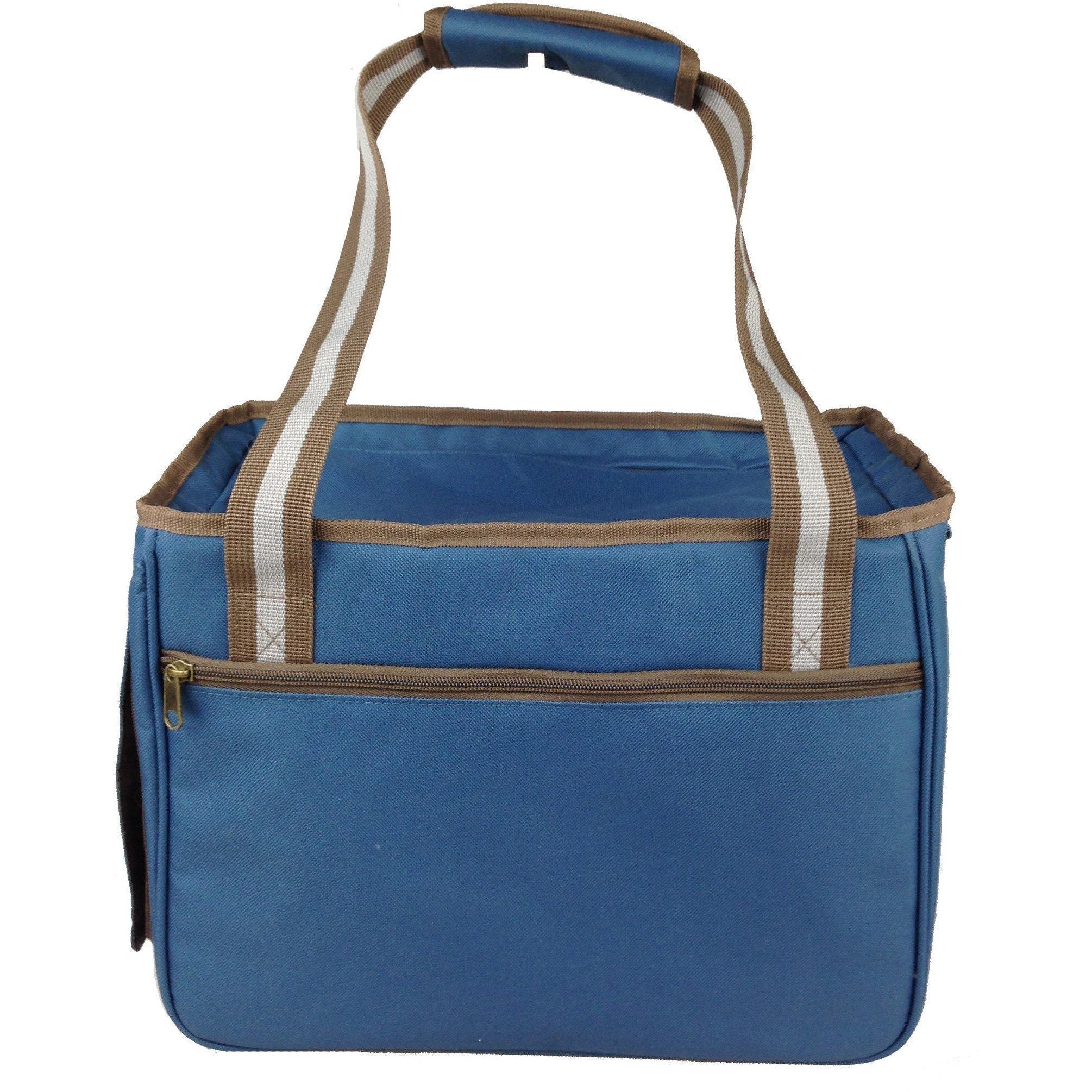 Pet Life ® Dual Snap Pocketed Fashion Designer Canvas Travel Pet Dog Carrier - BIG FRENCHIES