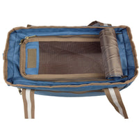 Pet Life ® Dual Snap Pocketed Fashion Designer Canvas Travel Pet Dog Carrier - BIG FRENCHIES
