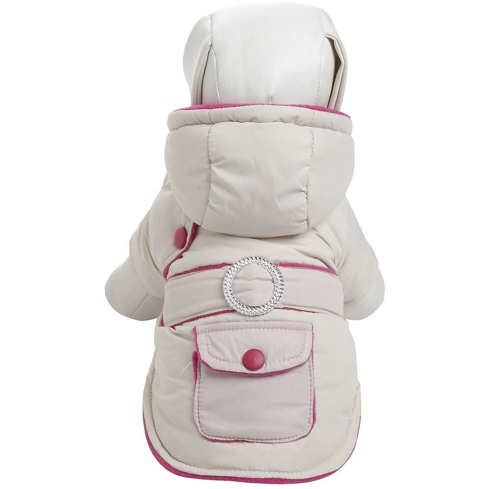 Pet Life ® Dual-Toned 3M Insulated Diamond Jeweled Pet Dog Jacket - BIG FRENCHIES