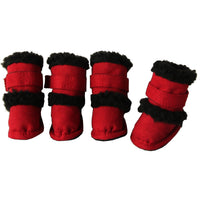 Pet Life ® 'Duggz' 3M Insulated Winter Fashion Dog Shoes Booties - Set of 4 - BIG FRENCHIES