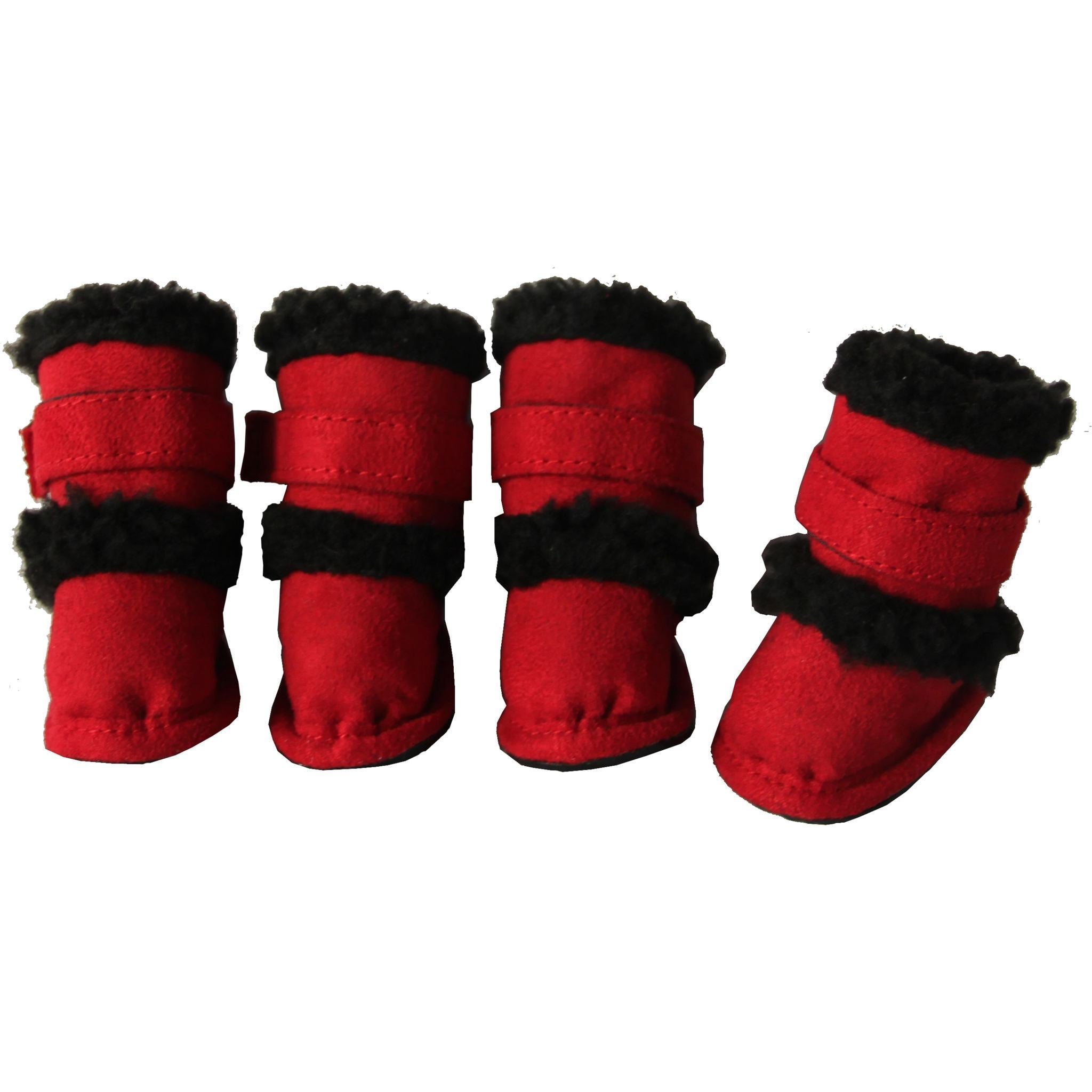 Pet Life ® 'Duggz' 3M Insulated Winter Fashion Dog Shoes Booties - Set of 4 - BIG FRENCHIES