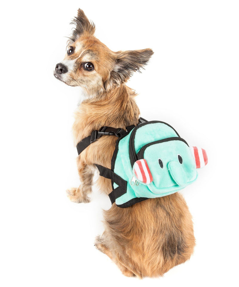 Pet Life ® 'Dumbone' Dual-Pocketed Animated Fashion Dog Harness Backpack - BIG FRENCHIES